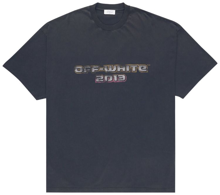 Off White Digit Bacchus Over Short Sleeve Tee BlackMulticolor