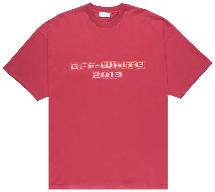 Off White Digit Bacchus Over T Shirt Rio RedMulticolor