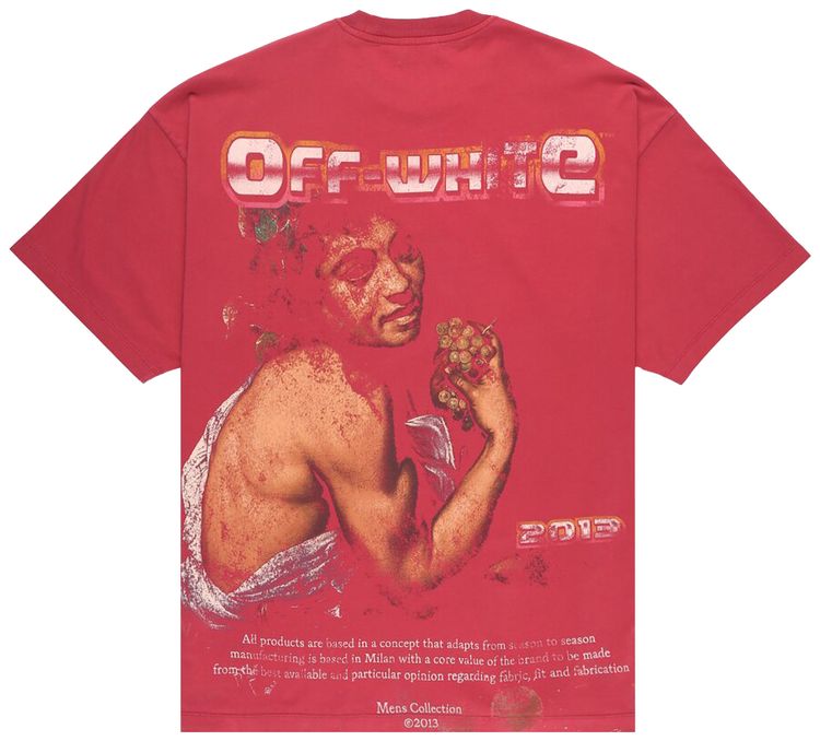 Off White Digit Bacchus Over T Shirt Rio RedMulticolor