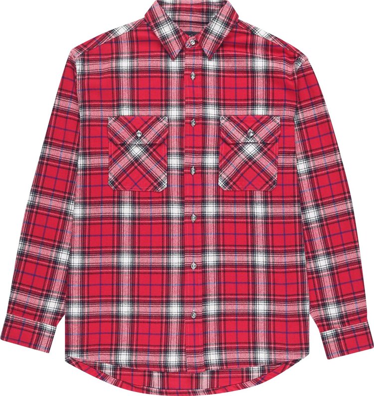 PURPLE BRAND Plaid Flannel Shirt 'Red'