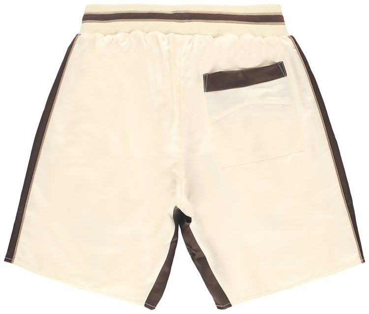 Rhude Satin Souvenier Short IvoryBrown