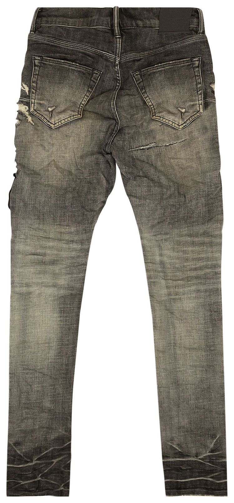 PURPLE BRAND Patched Jeans Black