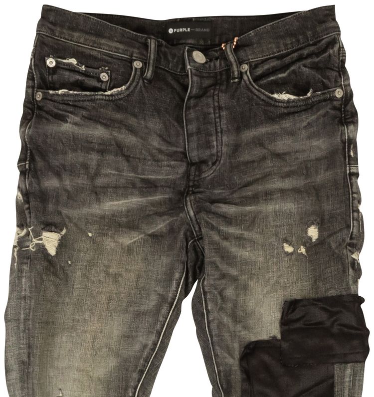 PURPLE BRAND Patched Jeans Black