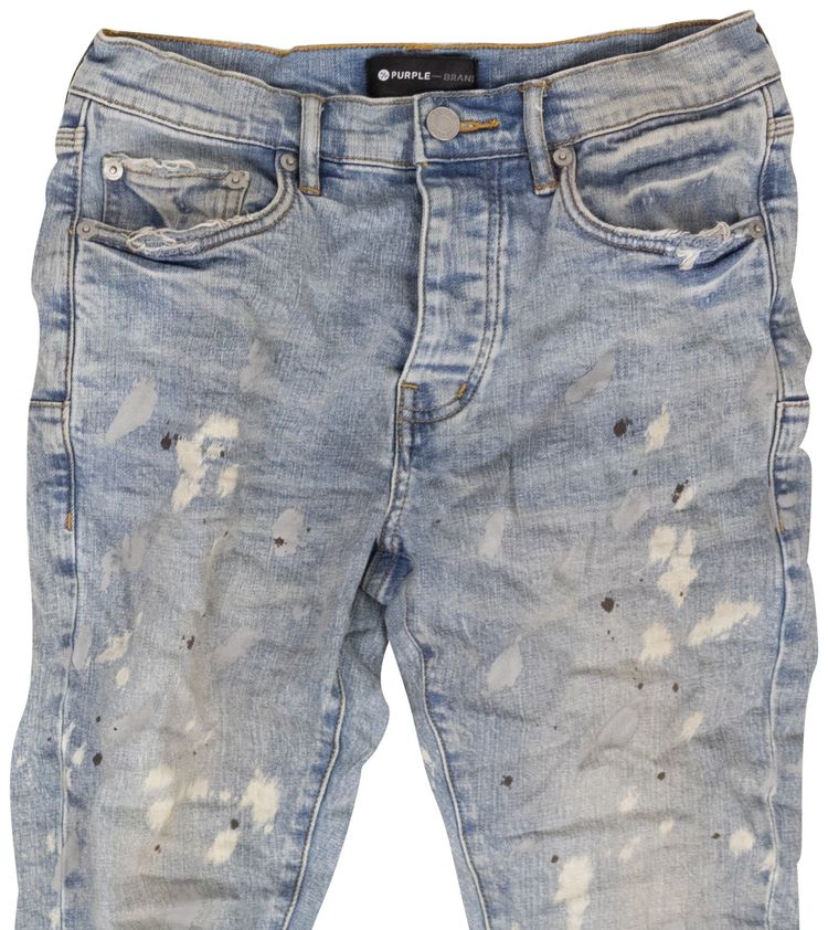 PURPLE BRAND Acid Bleach Jeans Indigo