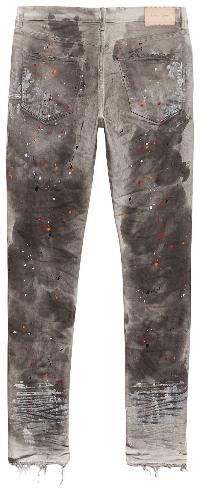 PURPLE BRAND Soft Wax Paint Pants White