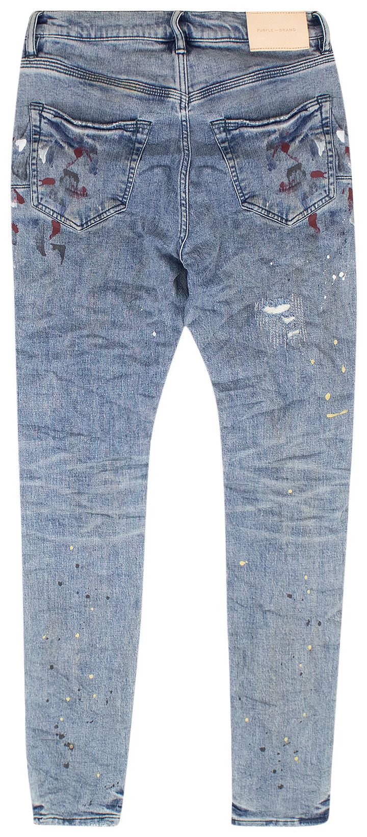PURPLE BRAND Paint Repair Jeans Indigo