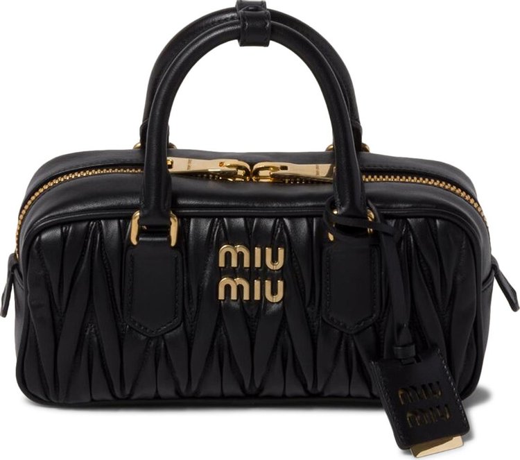 Miu Miu Matelasse Top Handle Bag 'Black'