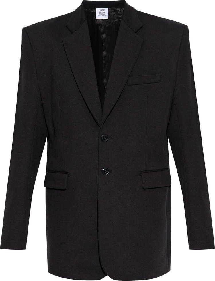 Vetements Boxy Molton Tailored Jacket 'Black'
