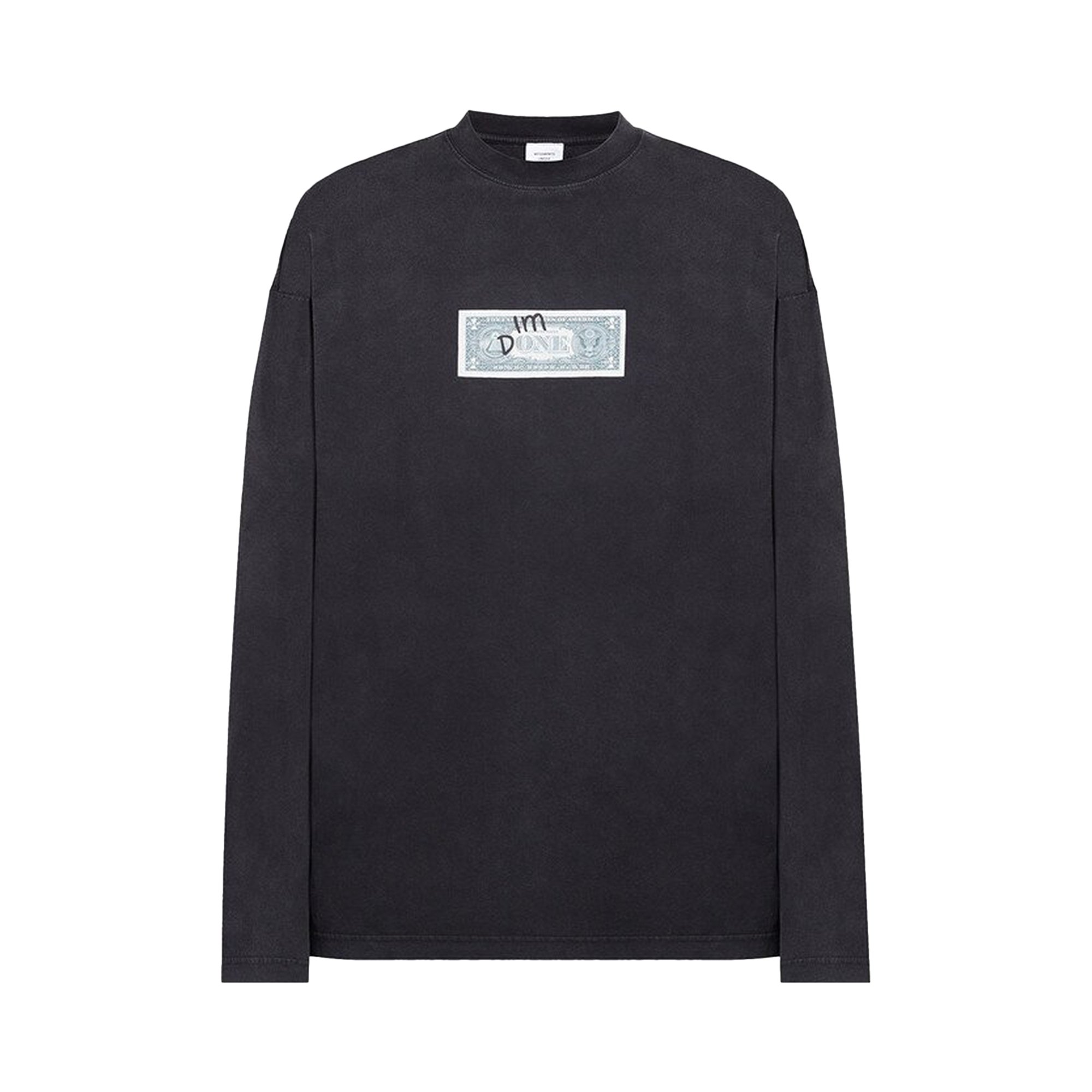 Buy Vetements I Am Done Long-Sleeve T-Shirt 'Black' - UE54LS100B