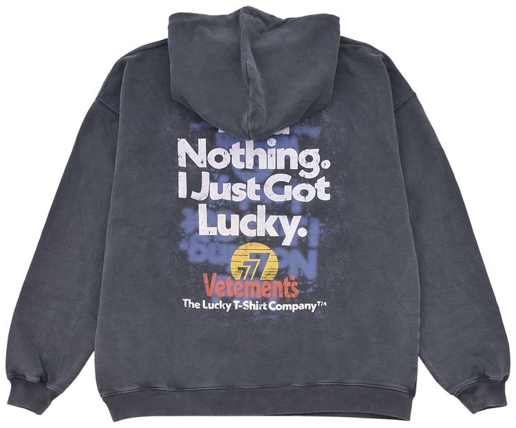 Vetements I Got Lucky Hoodie Black
