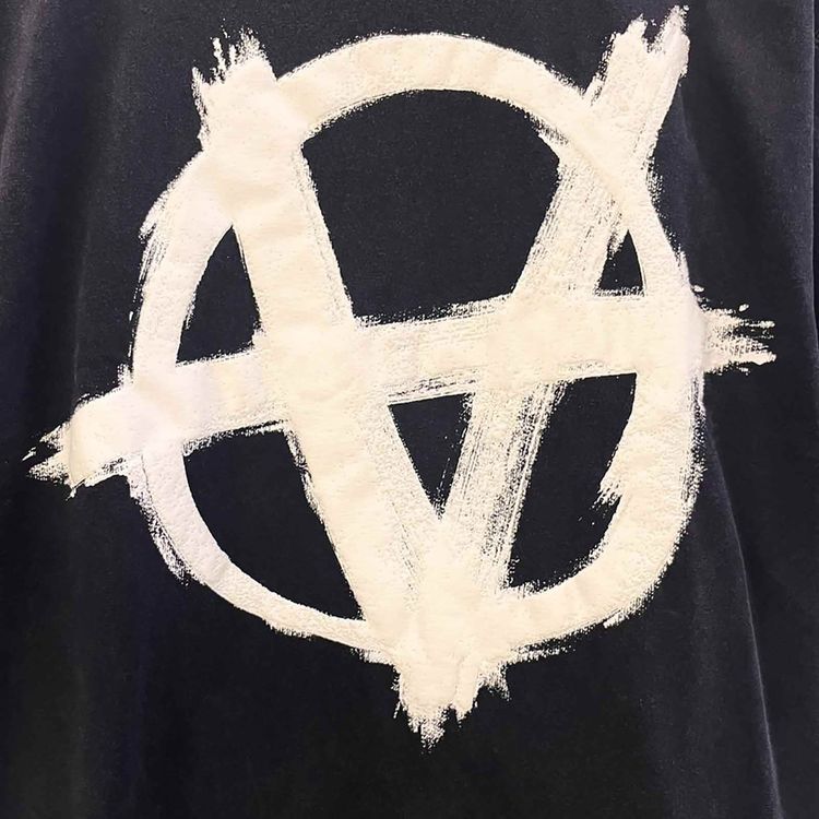 Vetements Reverse Anarchy T Shirt BlackWhite