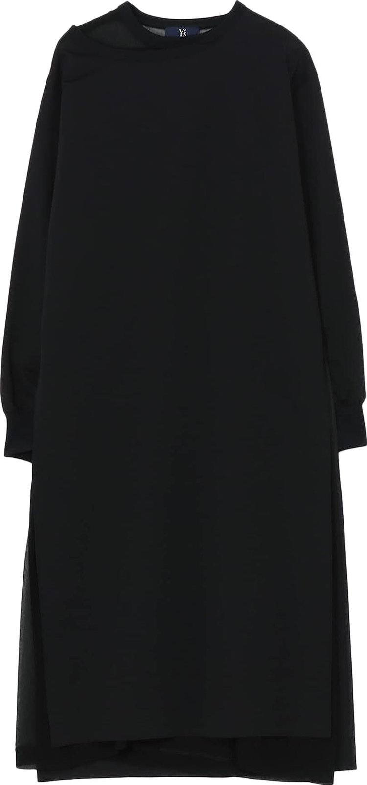 Y's Stretch Dress With Layered Shoulder Detail 'Black'