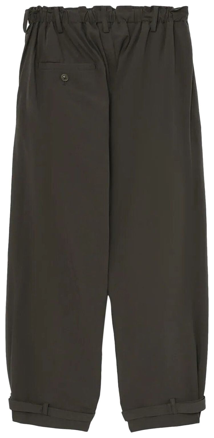 Ys Gathered Hem Belted Pants Khaki