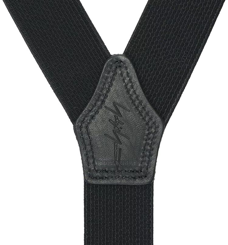Yohji Yamamoto Pour Homme 30mm Clip Hook On Suspenders Black