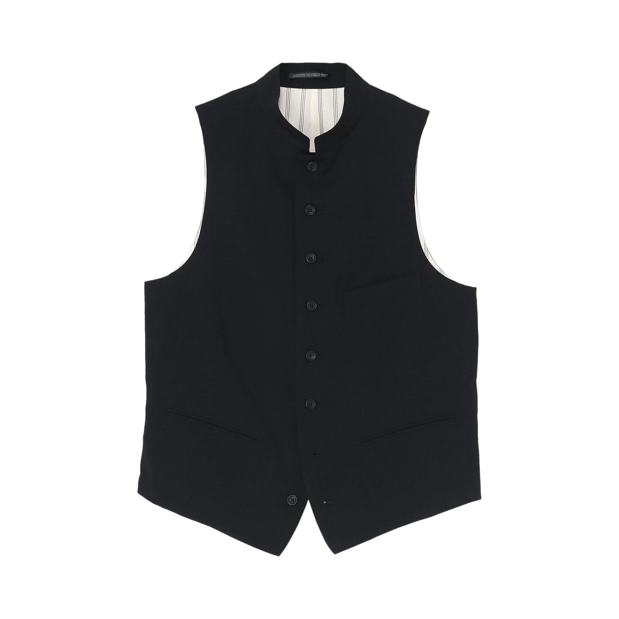 【本日特価】 Y Homme Pour Yamamoto Yohji Buy Stand 'Black Vest Collar ウエア