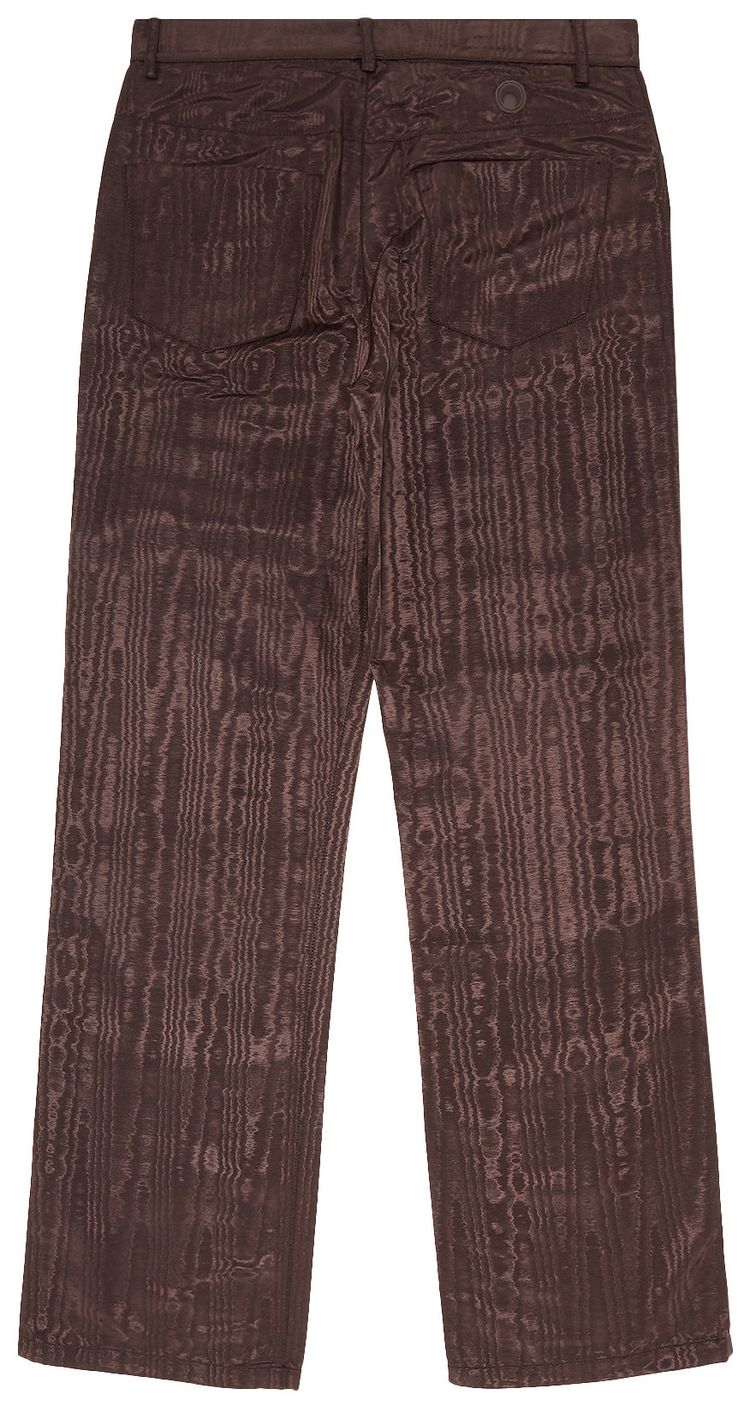 Marine Serre Regenerated Moire Wide Leg Pants Brown
