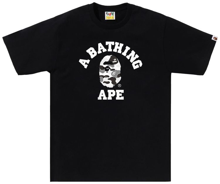 BAPE ABC Camo College Tee BlackGrey