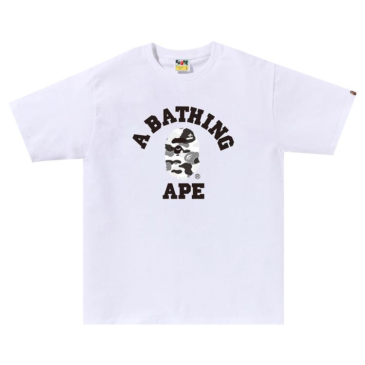 BAPE ABC Camo College Tee WhiteGrey