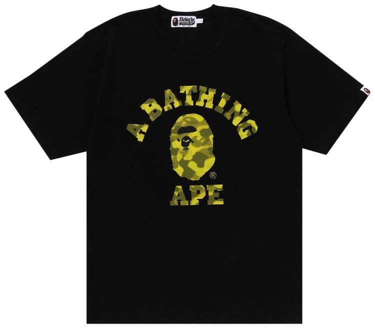 BAPE Radiation Camo College Tee Black