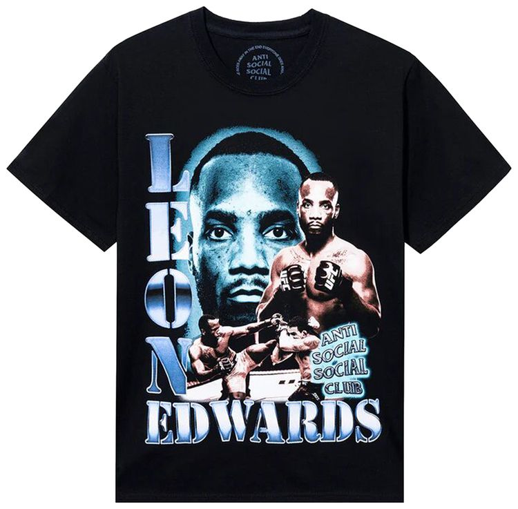 Anti Social Social Club x UFC Leon Edwards Tee Black