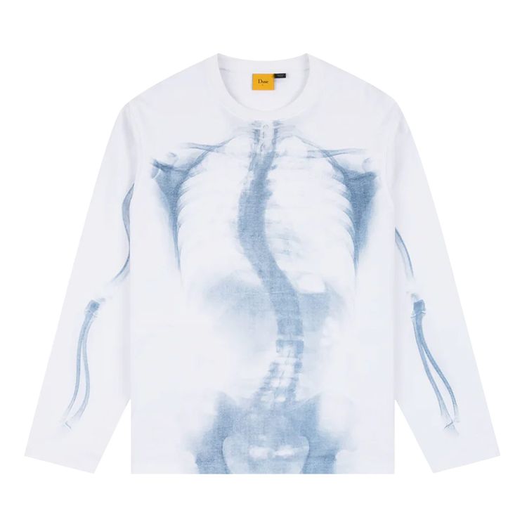 Dime Wave Bones Terry Long Sleeve Shirt White