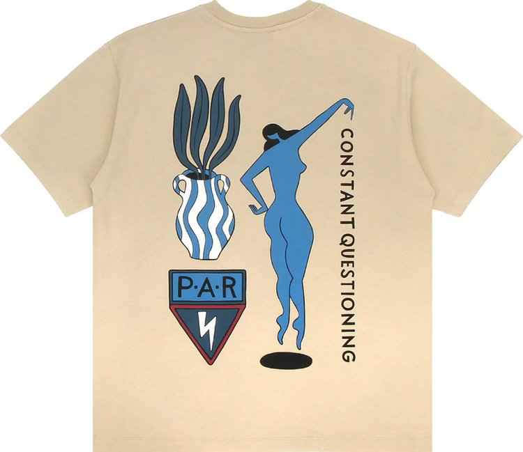 Parra Questioning T Shirt Beige