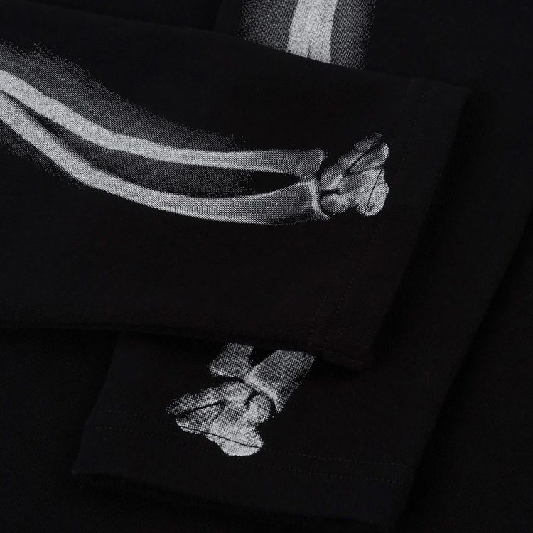 Dime Wave Bones Terry Long Sleeve Shirt Black