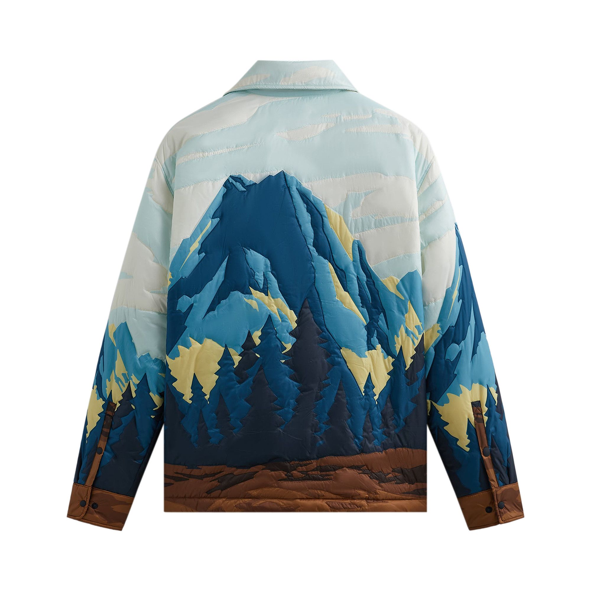 Buy Kith Patchwork Brixton Puffed Shirt Jacket 'Helium