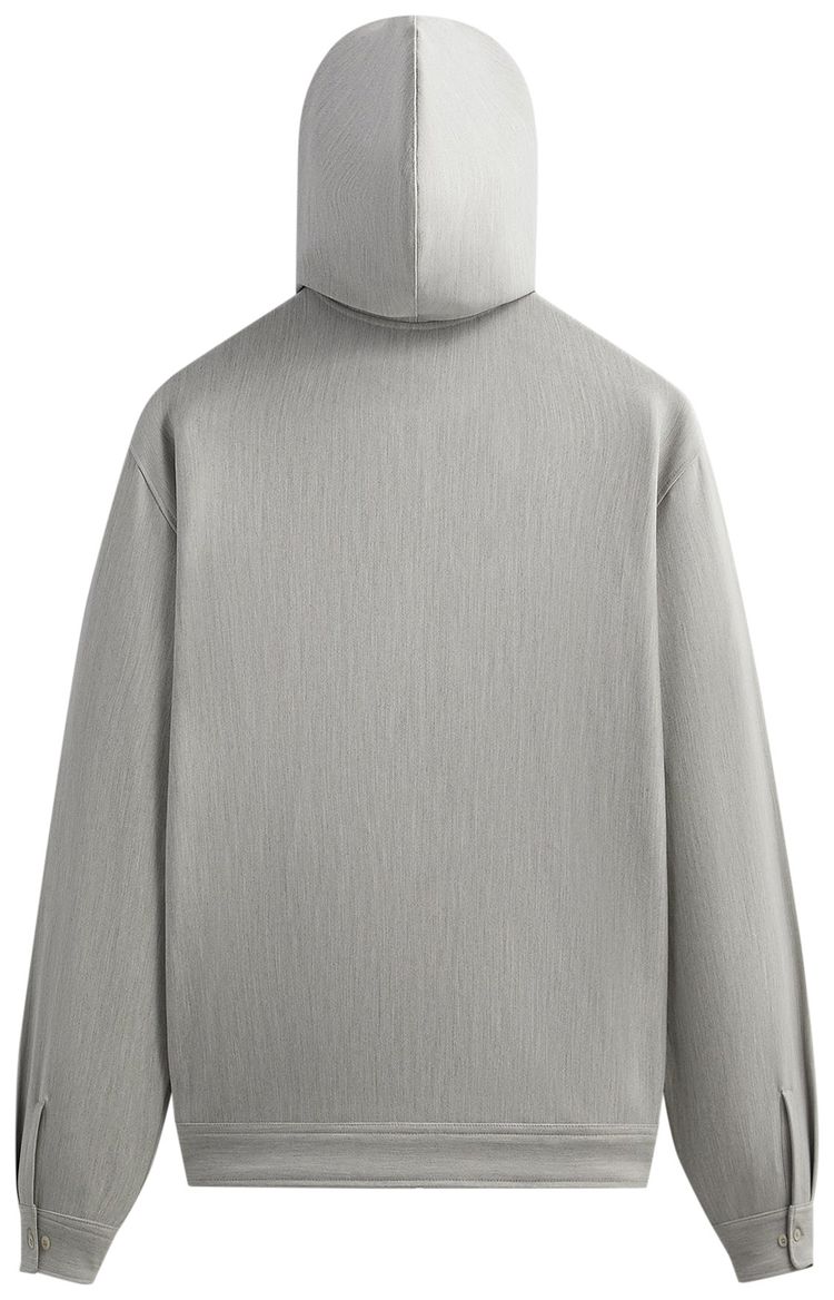 Kith Double Weave Selfridge Zip Up Hoodie Light Heather Grey