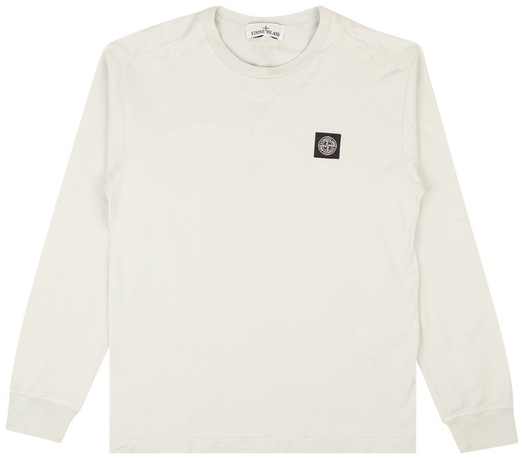 Stone Island Long Sleeve Patch Logo T Shirt Grey