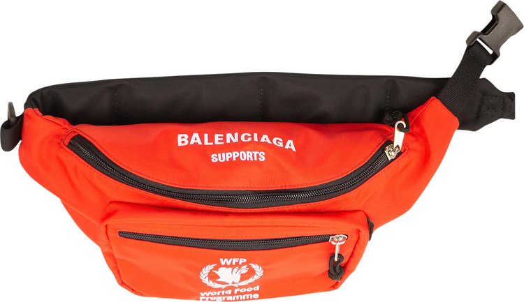 Balenciaga Logo Belt Bag Red