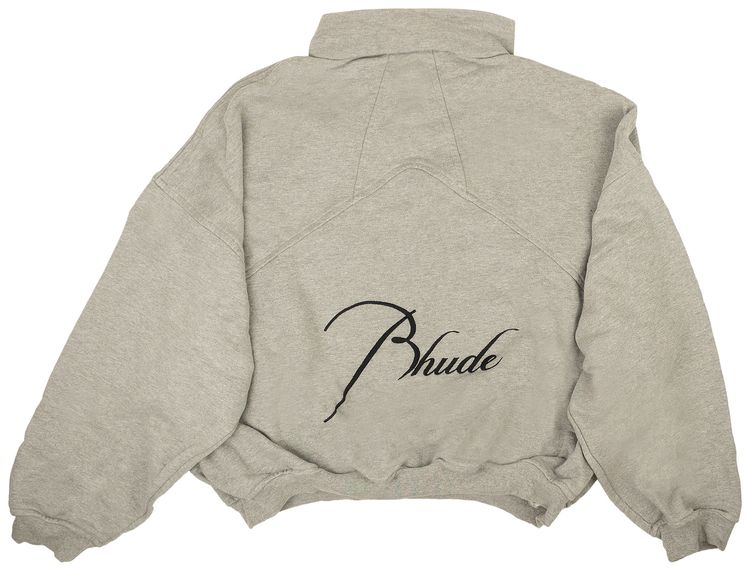 Rhude Quarter Zip Hoodie Grey