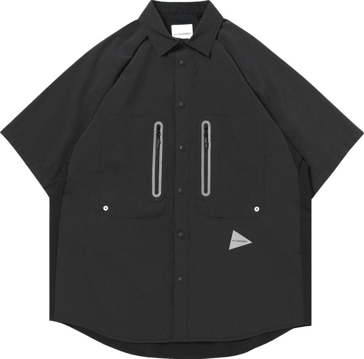 And Wander Tech Short-Sleeve Shirt 'Black'