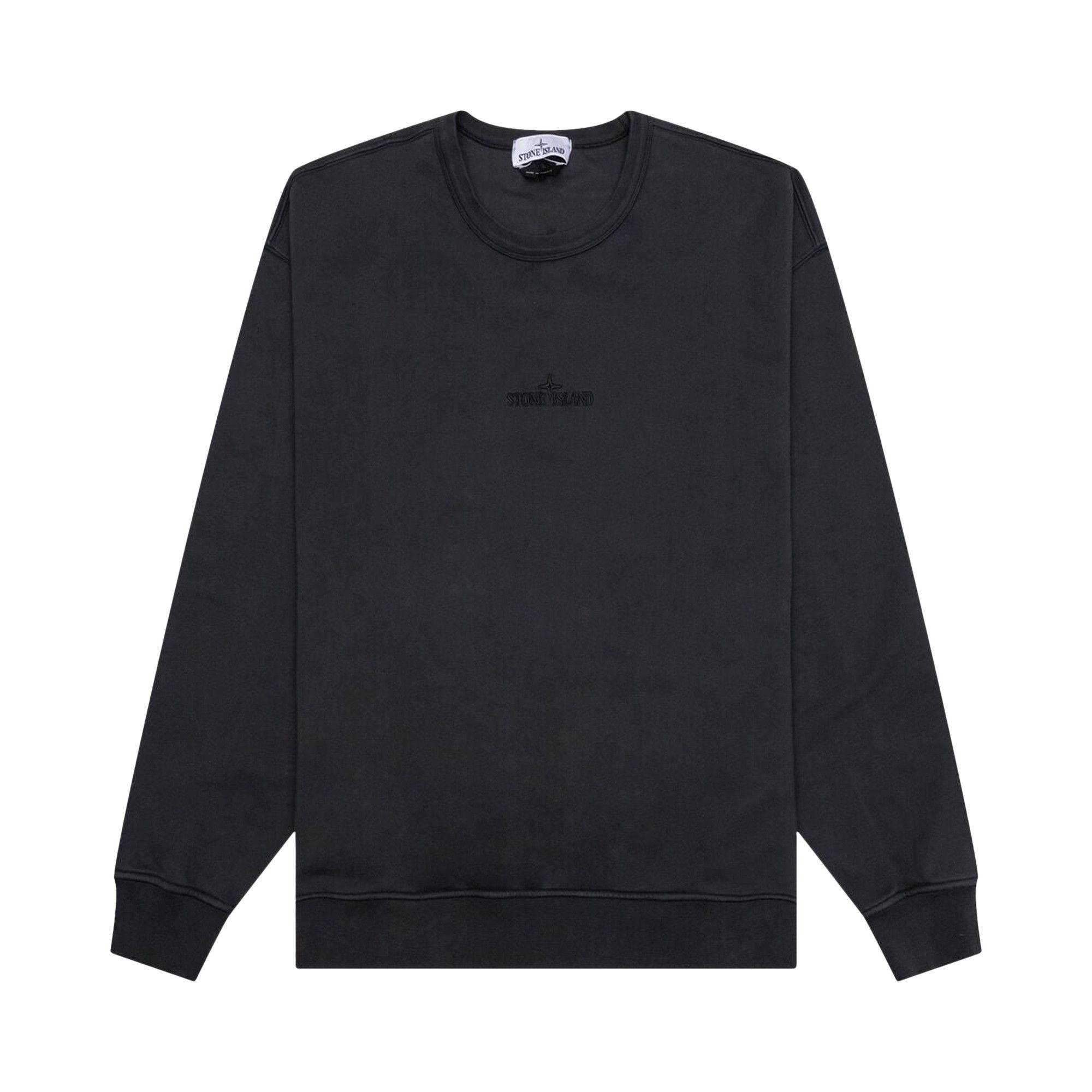 Stone island crewneck sweatshirt black store