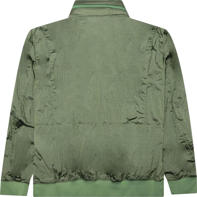 Stone Island Waffen Patch Foldable Hooded Zip Up Jacket Sage