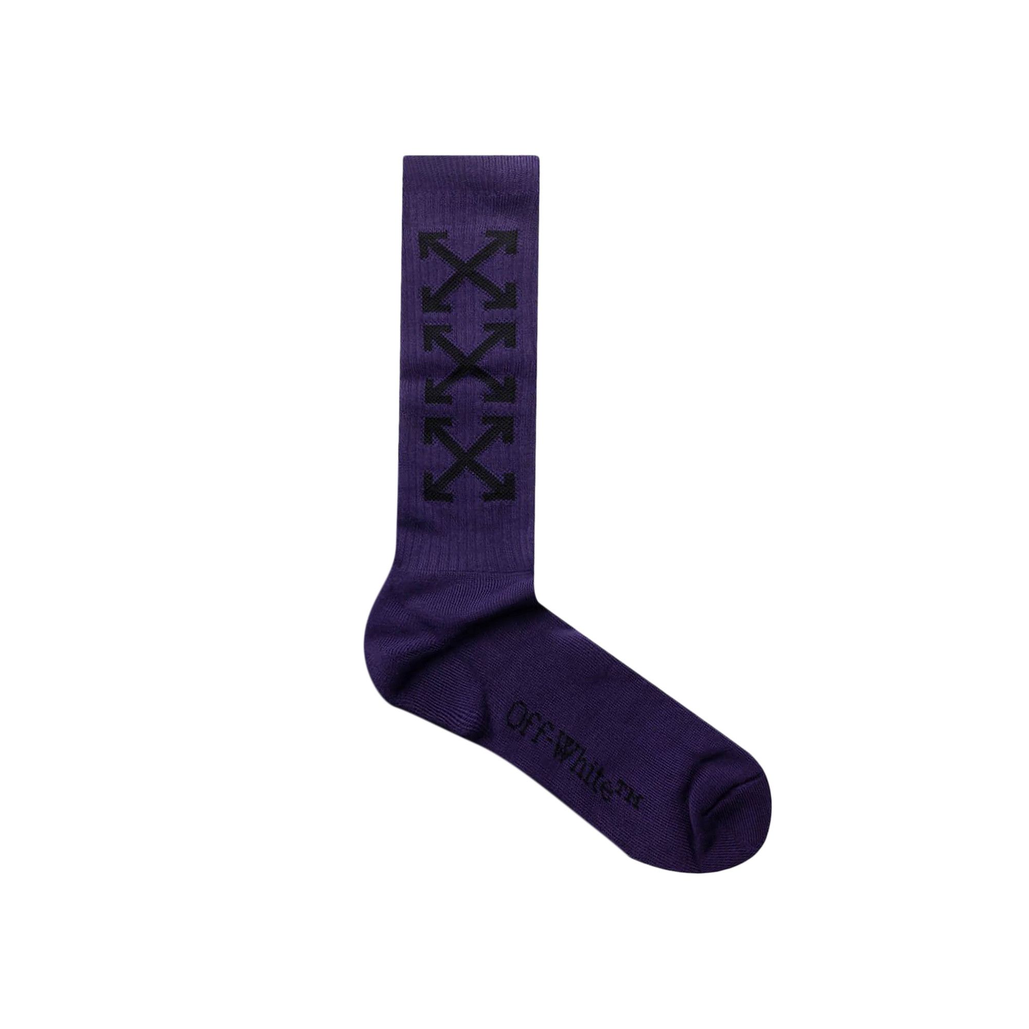 Buy Off-White Arrow Bookish Medium Socks 'Purple/Black