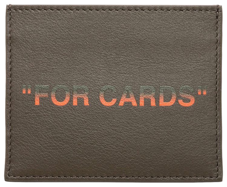 Off White Quote Card Case Military Orange