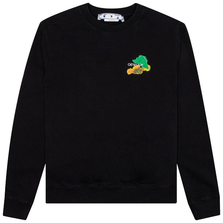 Off White Brush Arrow Slim Crewneck BlackMulticolor