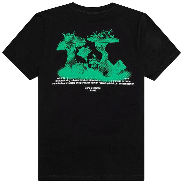 Off White Alien Mush Over Skate Short Sleeve Tee BlackGreen