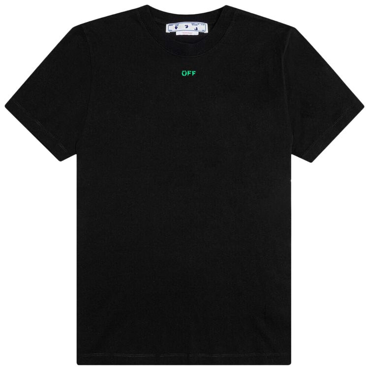 Off White Alien Mush Over Skate Short Sleeve Tee BlackGreen