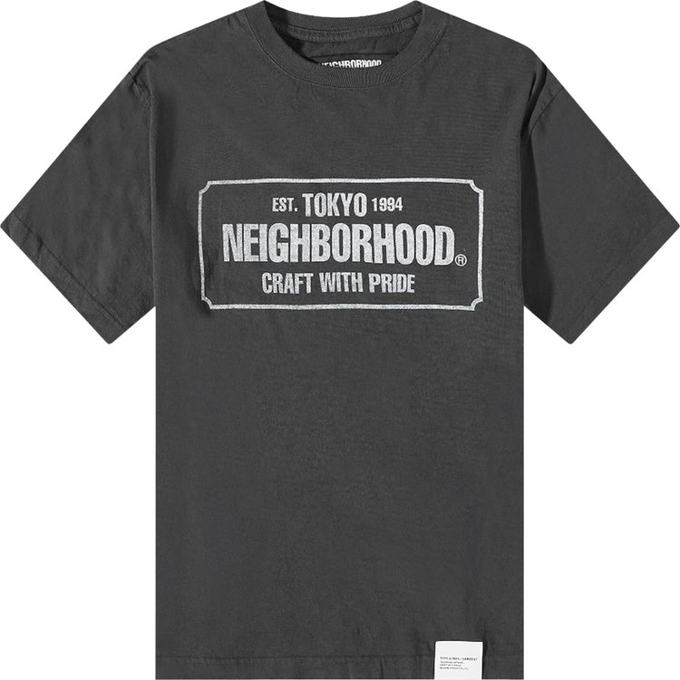 Neighborhood Sulfur Dye Short-Sleeve Crewneck 'Black'