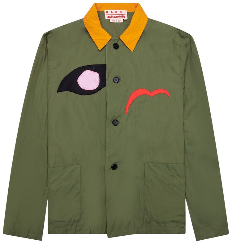 Marni x No Vacancy Inn Gabardine Jacket Stone Green