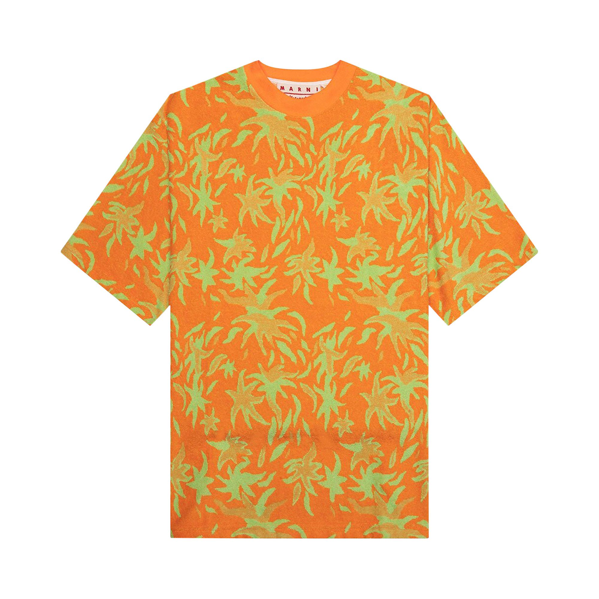 Buy Marni x No Vacancy Inn Jacquard T-Shirt 'Carrot' - HUMU0223A0