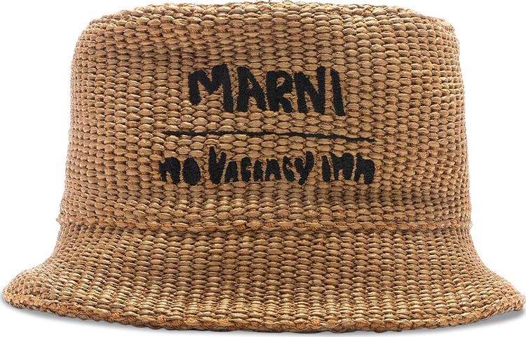 Marni x No Vacancy Inn Bucket Hat 'Caramel'
