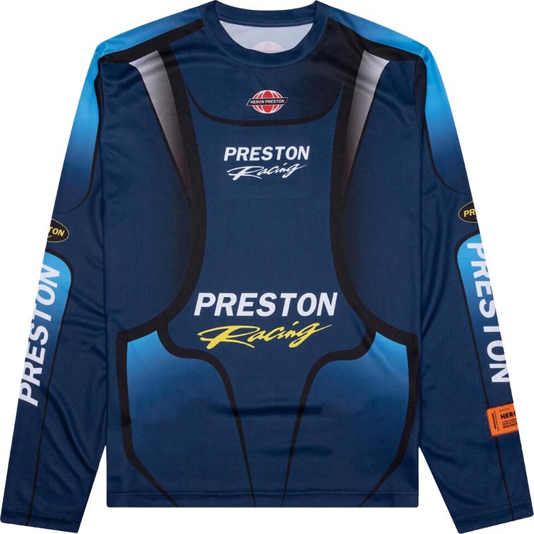 Heron Preston Racing Dry Fit Long-Sleeve Tee 'Navy/Light'