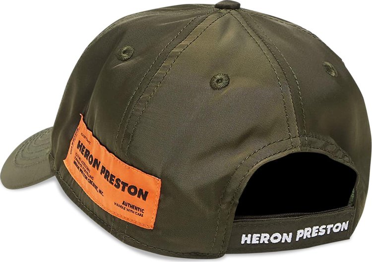 Heron Preston Embroidered Nylon Cap Dark Olive