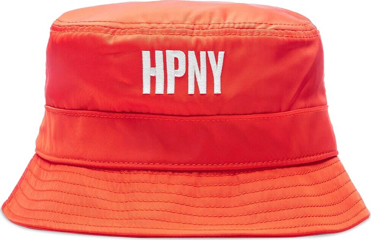 Heron Preston Embroidered Nylon Bucket Hat 'Orange/White'