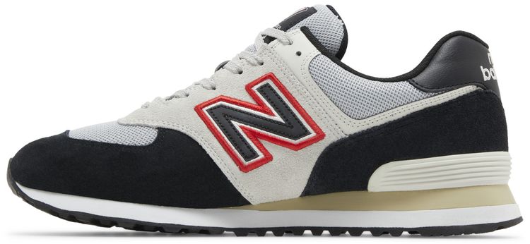 New Balance 574 White Black Red