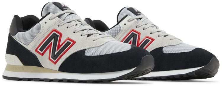 New Balance 574 White Black Red