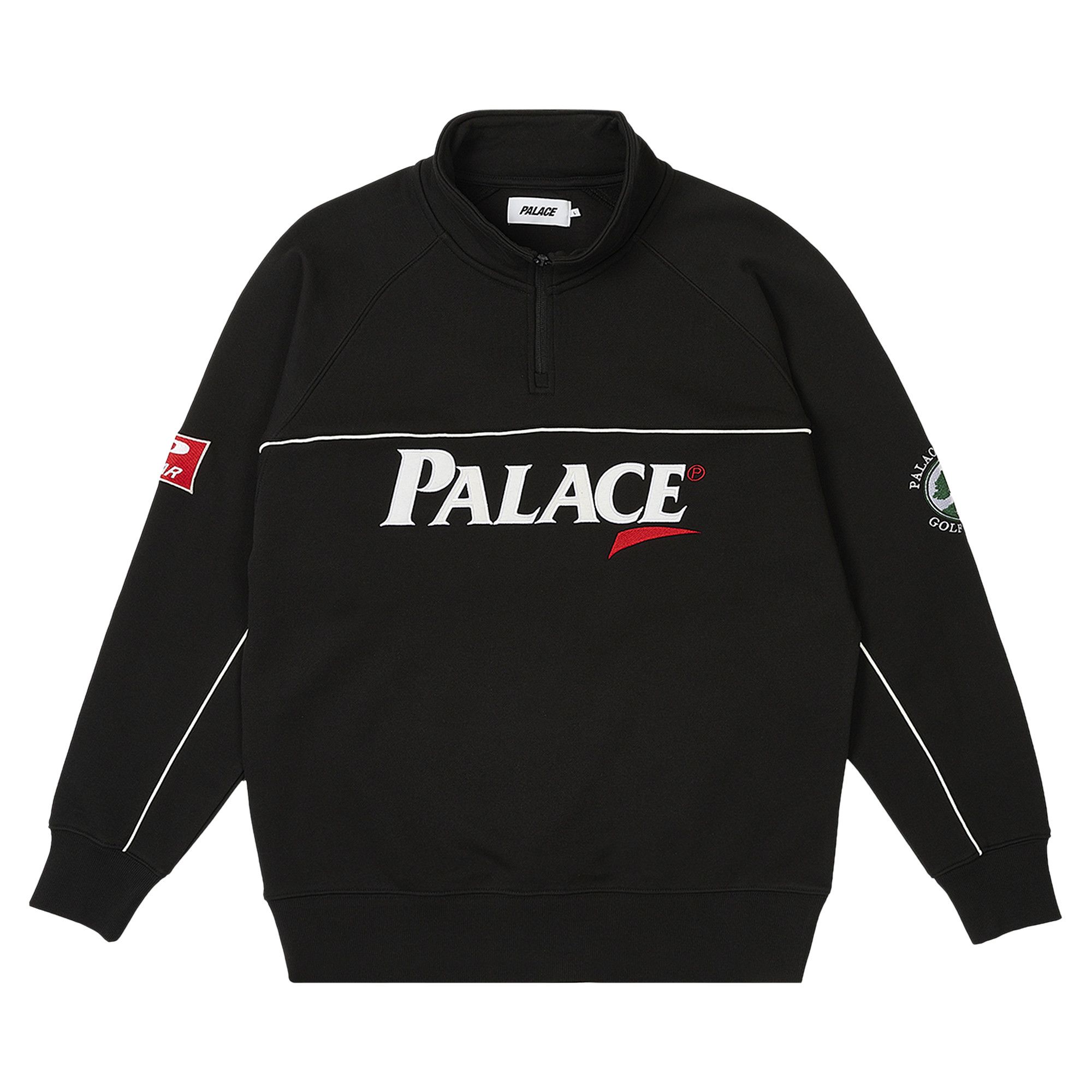 Buy Palace Par 1/4 Zip Funnel 'Black' - P25CS132 | GOAT